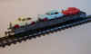 Bogie bolster with 3 cars